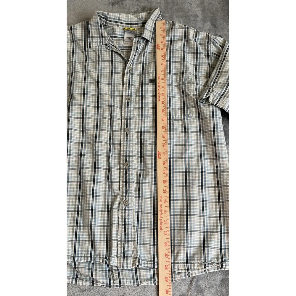 North Face Men's Dress Shirt Check Size Large Blue White‎
